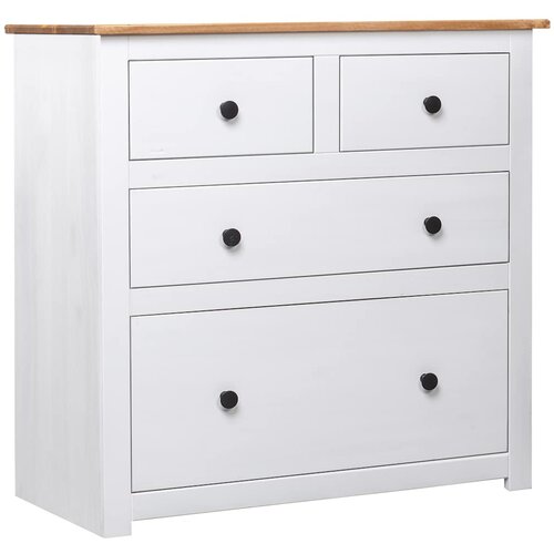  Komoda od borovine bijela 80 x 40 x 83 cm asortiman Panama Cijene