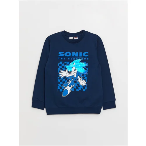 LC Waikiki Boys' Crew Neck Sonic Printed Long Sleeve Sweatshirt