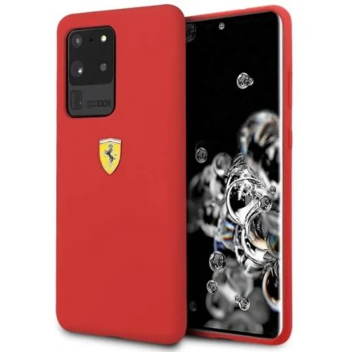 Nillkin Silikonski ovitek Scuderia Ferrari FESSIHCS69RE za Samsung Galaxy S20 Ultra G988 - rdeč