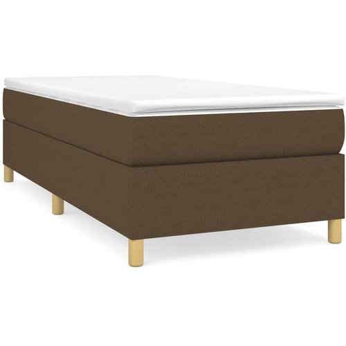 Maison Chic Box spring postelja - Vzmetna postelja z vzmetnico temno rjava 80x200 cm blago SL19022, (21894156) Slike