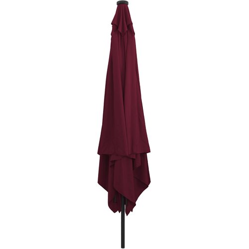 vidaXL Kvadratni vrtni senčnik z LED lučmi 295x245 cm Bordeaux rdeča Cene
