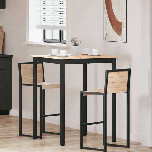  Stol za bar Prirodna 110 x 55 x 105 cm Čvrsto borovo drvo Cene