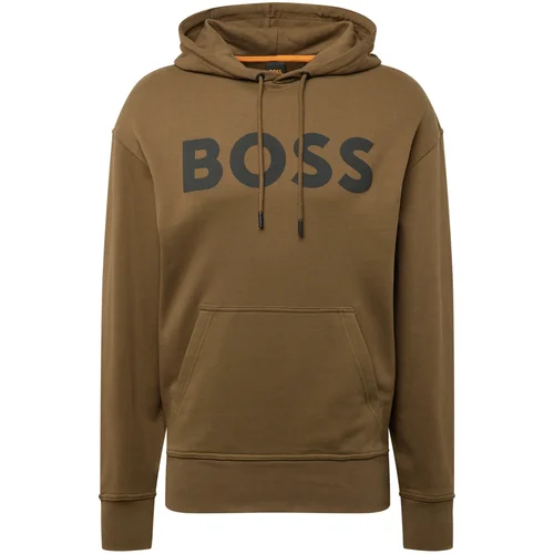 BOSS Orange Sweater majica maslinasta / crna