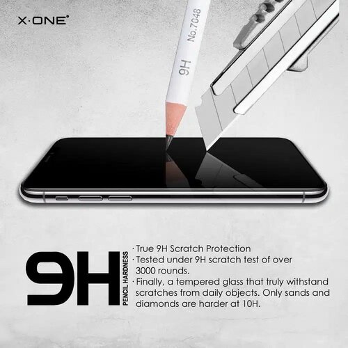 X-ONE Full Cover Extra Strong Tempered Glass Matte - za iPhone 15 Pro Max (puno ljepilo) crna Slike