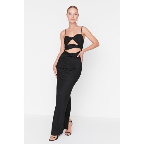 Trendyol black detailed evening dress &amp;amp; graduation dress Slike