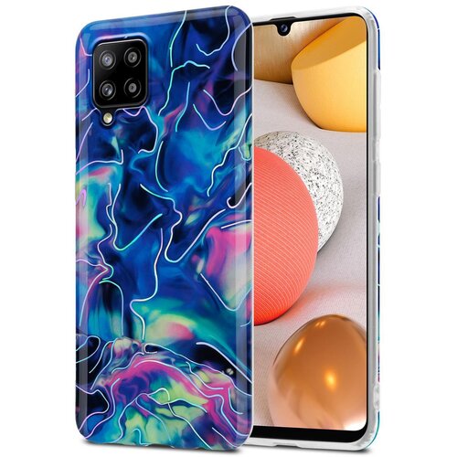 Cadorabo Ohi&scaron;je, združljiv s Samsungom v modrem roza marmorju &scaron;t. 17 - Za&scaron;čitni pokrov iz silikona TPU z vzorcem mozaika, (20566787) Cene