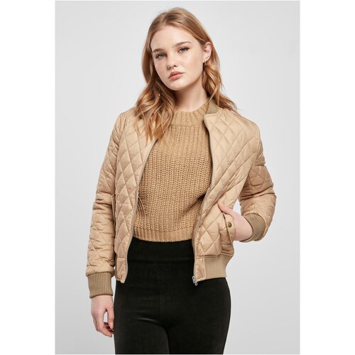 UC Curvy Ladies Diamond Quilt Nylon Jacket unionbeige Slike