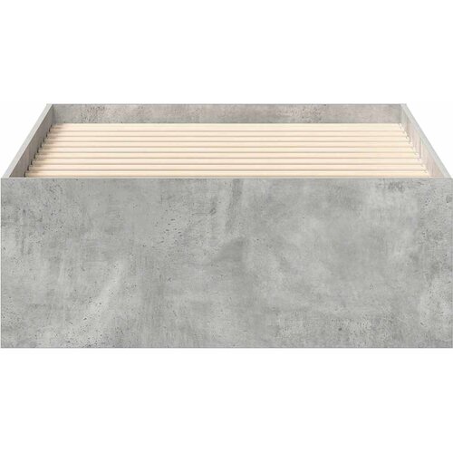  Okvir kreveta siva boja betona 100 x 200 cm Slike