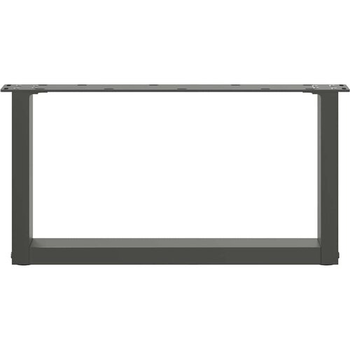  Noge stolića za kavu U-oblika 2 kom antracit 60x(30-31)cm čelik Slike