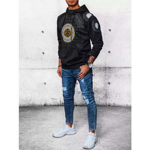 DStreet Black men&amp;#039;s sweatshirt with print Slike
