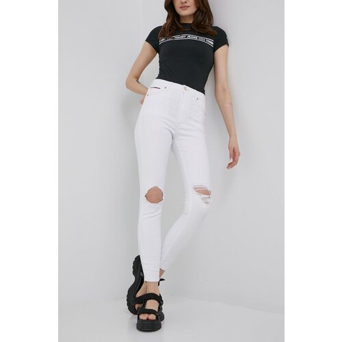 Tommy Jeans Traperice Sylvia Bf2292 za žene, visoki struk Slike