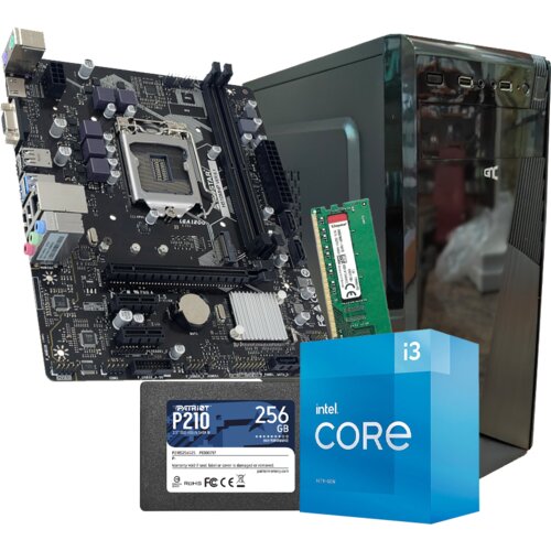 GNC OFFICE WIN 11 PRO i3-10105 3.70GHz, MB H510, RAM 8GB DDR4, SSD 2,5 240GB , Kući&amp;scaron;te sa napajanjem... Slike