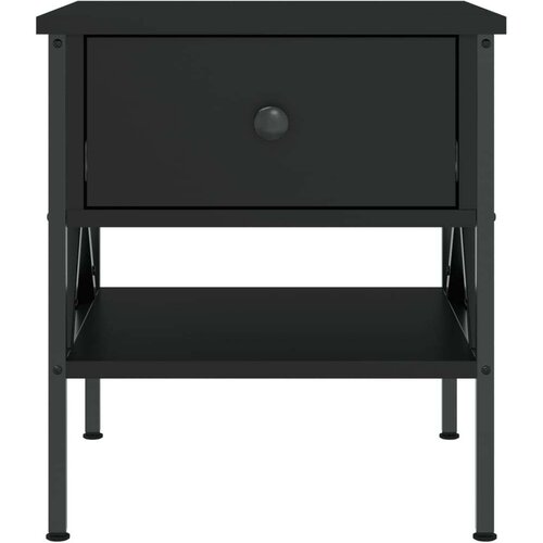 VidaXL Noćni ormarići 2 kom crni 40 x 42 x 45 cm od konstruiranog drva Slike