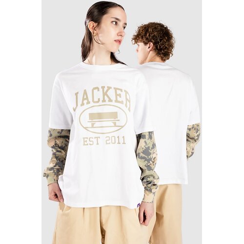 Jacker College Sweat Camo Majica z dolgimi rokavi white Cene