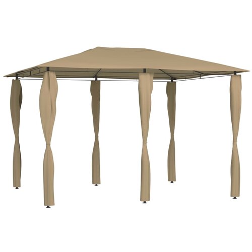 vidaXL Paviljon s pokritimi stebri 3x4x2,6 m taupe 160 g/m² Cene