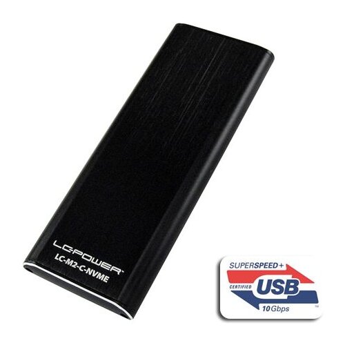 LC-Power LC-M2-C-NVMEUSB 3.1 Gen. 2 Type C M.2SSD Enclosure Cijene