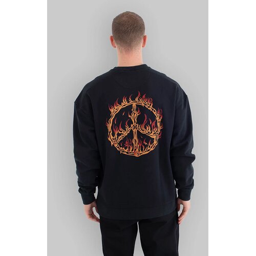 Hurley Built Fire Peace Crew Sweater black Slike