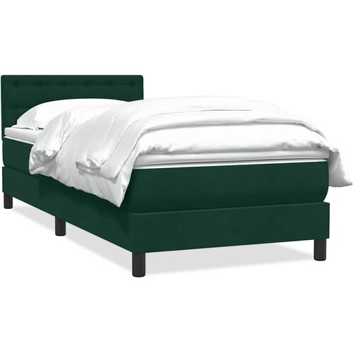 Box Spring krevet s madracem tamnozeleni 80x220 cm bar&amp;scaron;un Slike