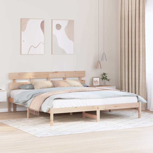  Krevetna konstrukcija Smeđa 180 x 200 cm Čvrsto borovo drvo Cijene