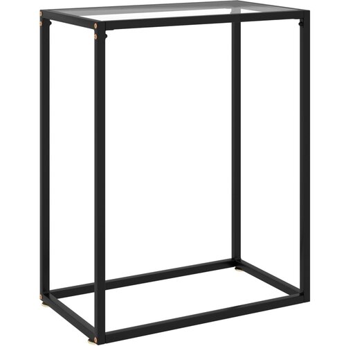 Maison Chic konzolna miza - miza ob steni prozorna 60x35x75 cm kaljeno steklo, (21786659) Slike