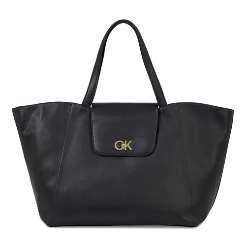 Calvin Klein Ročna torba Re-Lock Shopper W/Flap K60K611052 Črna