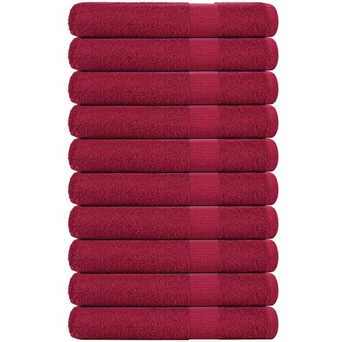 vidaXL Brisače za savno 10 kos bordo 80x200 cm 360 g/m² 100% bombaž Cene