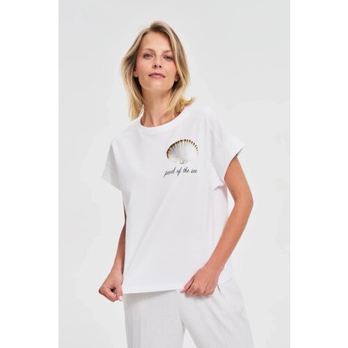 Marisse White Printed Blouse Slike