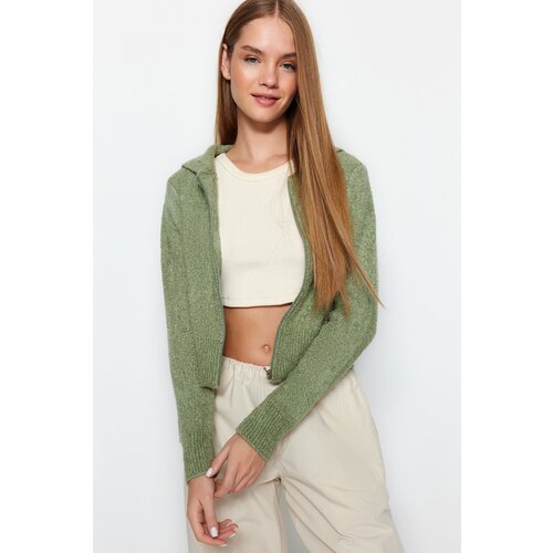 Trendyol Mint Hooded Boucle Knitwear Cardigan Cijene