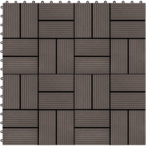 vidaXL Talne plošče 11 kosov WPC 30x30 cm 1 m² rjave Cene