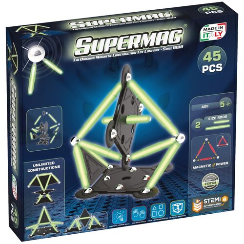 Supermag sestavljivi magneti Glow 45 Slike