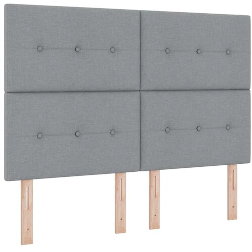  Boxspring krevet s madracem Svjetlosiva 160 x 200 cm Tkanina - Svjetlosiva 160 x 200 cm Pro&scaron;iveno gumbima Cijene
