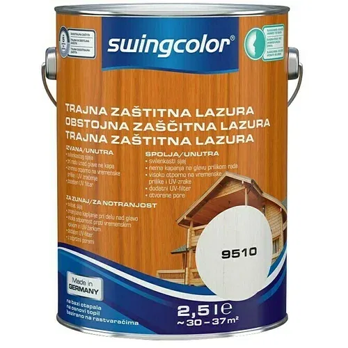 SWINGCOLOR Lazura za trajnu zaštitu (Bijele boje, 2,5 l)