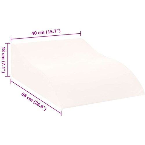  Jastuk za nogu Bijelo 68 x 40 x 18 cm Slike