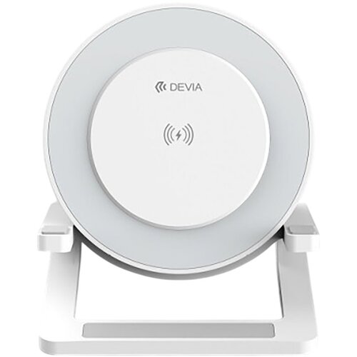 Oem Devia, Zvočnik Bluetooth 5.2 z nočno lučko in 15W indukcijskim polnilnikom, Bela, (5000250462) Cene
