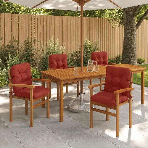  Jastučići za stolice s visokim naslonom - 4 komada VIANEN - Crvena 100 x 50 x 8 cm 4 Cijene