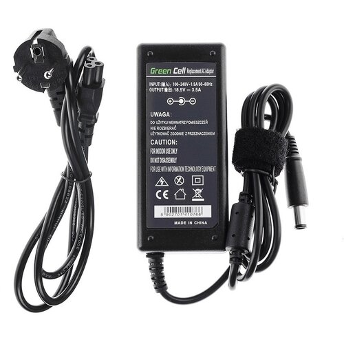 Green cell Polnilec za prenosnike HP / Compaq, 65W / 18,5V / 3,5A / 7,4mm x 5,0mm Slike
