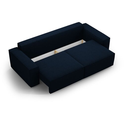 Micadoni Temno modra raztegljiva sedežna garnitura iz tkanine boucl&amp;eacute; 247 cm Jodie &amp;ndash; Home Slike