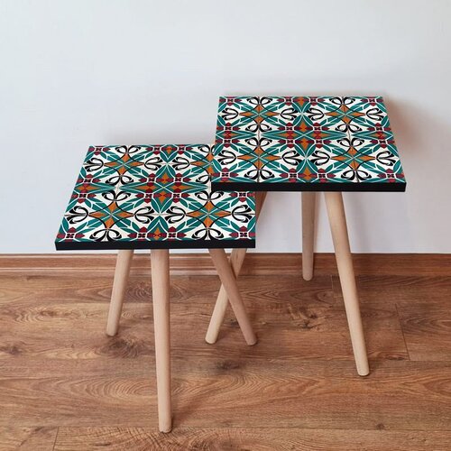 Hanah home 2Shp28 - multicolor multicolor nesting table (2 pieces) Cene