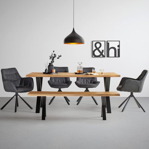 Zandiara jedilna miza oak, divji hrast, 200x100 cm Slike