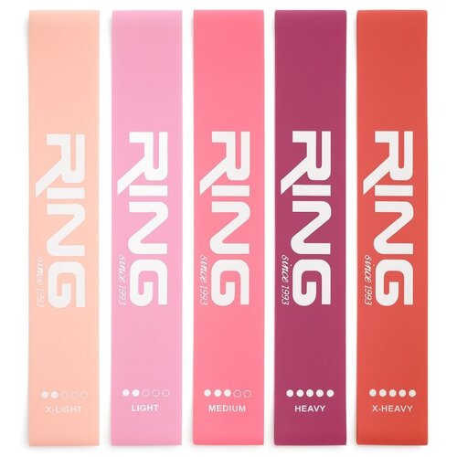 Ring mini band set 5 pink (MINI BAND-SET 5 PINK XL+L+M+H+XH)-RX MINI BAND SET 5 PINK Cene