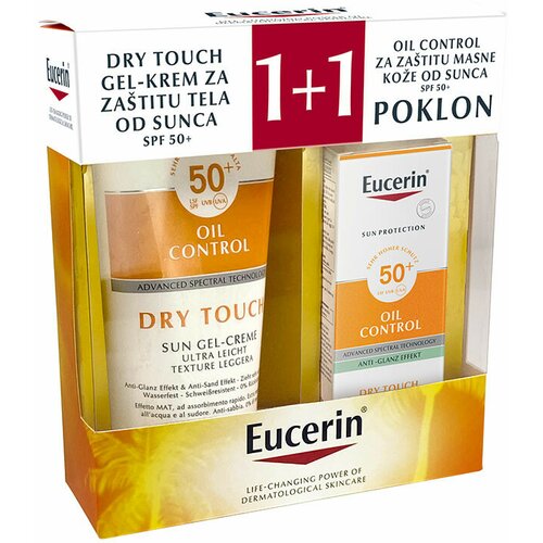 Eucerin dry touch spf 50+ 200 ml + oil control za zaštitu masne kože od sunca spf 50+ 50 ml Slike