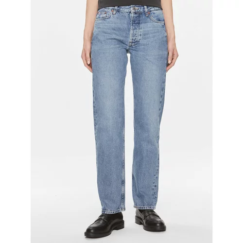 Samsøe Samsøe Jeans hlače Susan F23400103 Modra Straight Fit
