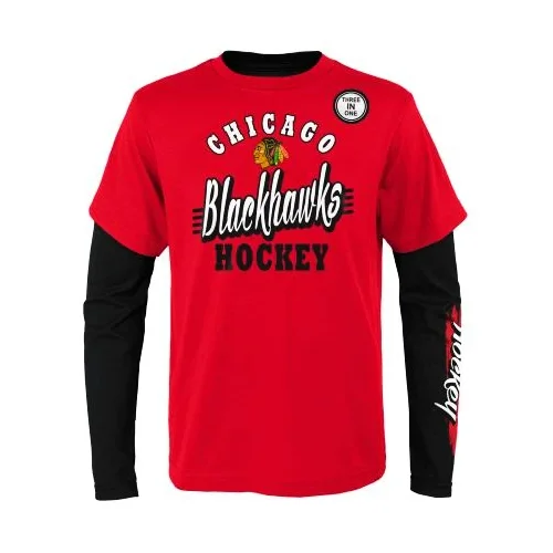 Outerstuff Dětské tričko TWO MAN ADVANTAGE 3 IN 1 COMBO CHICAGO BLACKHAWKS