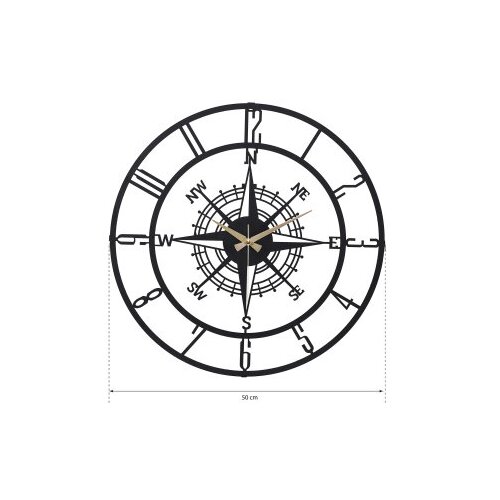 Wallxpert dekorativni metalni zidni sat Buınella black 3 Slike