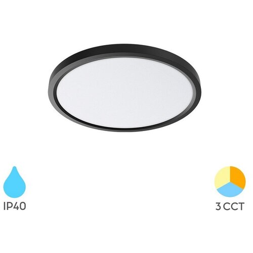 Braytron led plafonjera 20W cct slim jade crna Cene