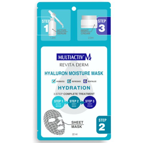 Multiactiv 3 STEP hijaluronska hidratantna maska Slike