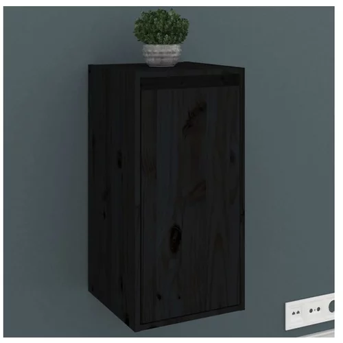  Stenska omarica črna 30x30x60 cm trdna borovina