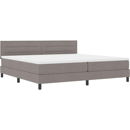  Krevet s opruga kutije Sivo-smeđa 200 x 200 cm tkanina Slike