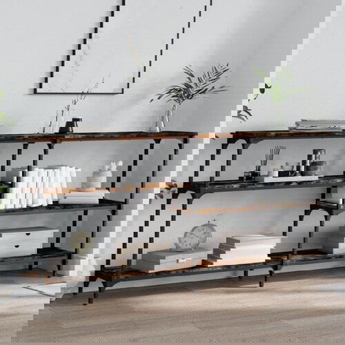 vidaXL Konzolni stol boja hrasta 160x29x75 cm od konstruiranog drva Cijene
