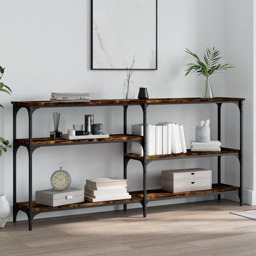 VidaXL Konzolni stol boja hrasta 160x29x75 cm od konstruiranog drva Slike